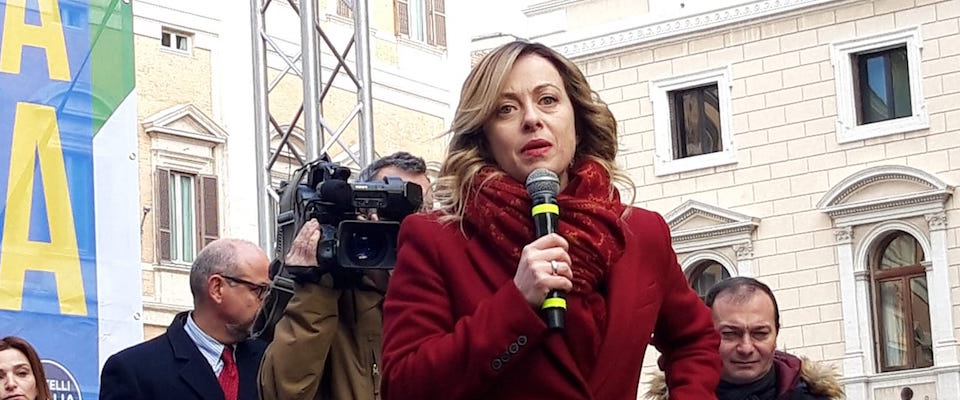 Giorgia Meloni si confessa a Telese: «Giusto non stare al governo, siamo liberi. Stimo Salvini ma siamo diversi»