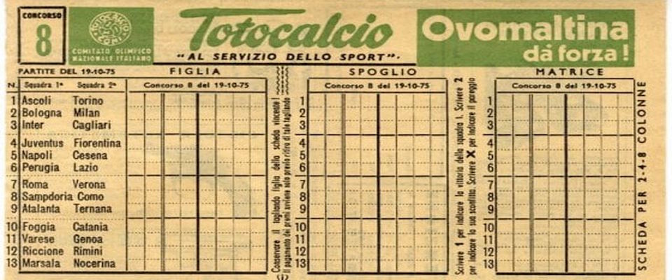 Totocalcio addio, un emendamento alla manovra archivia un’epopea