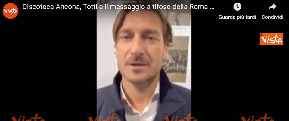 Strage in discoteca, Totti a un tifoso ferito: «Reagisci, ti aspetto a Trigoria» (video)