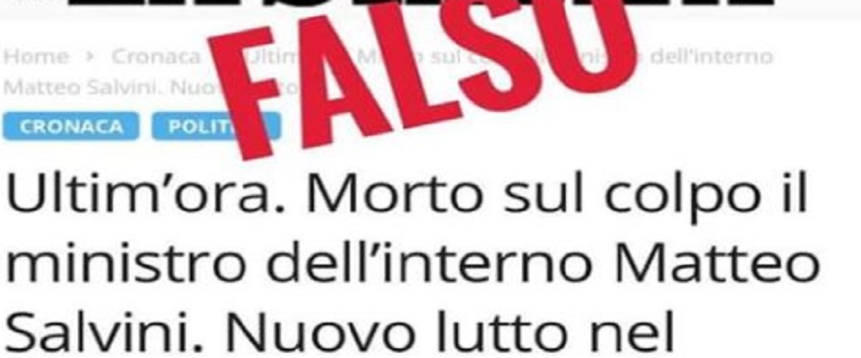 “Salvini morto sul colpo”: la bufala virale sul web. Il ministro la butta sull’ironia: mi allungano la vita