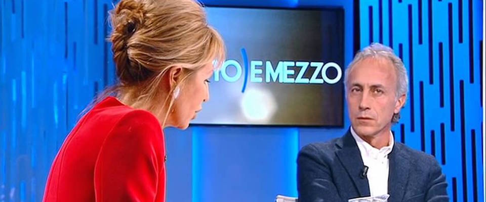 Scintille in diretta tra Lilli Gruber e Travaglio. E lei: «Toglietegli l’audio»