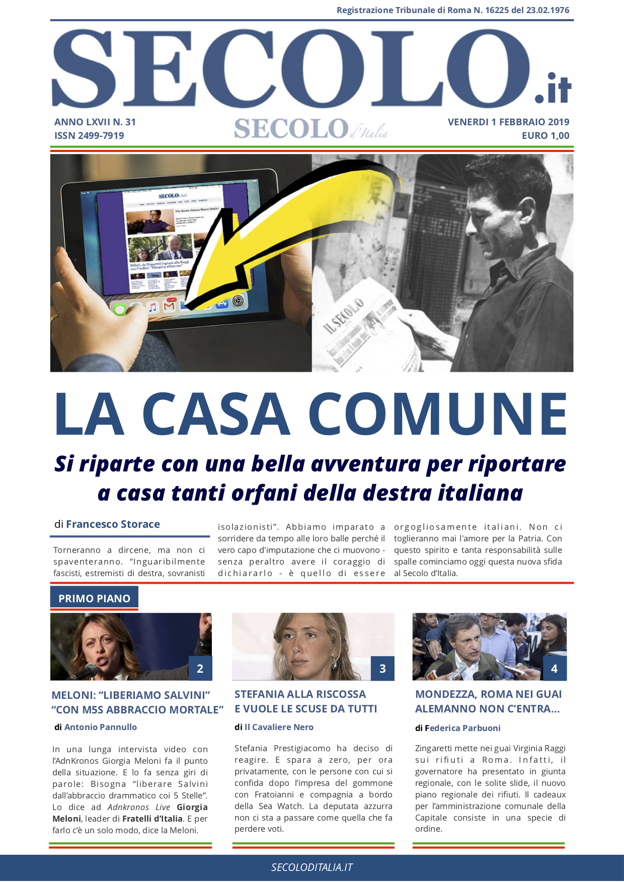 Widget-Edicola - Secolo D'Italia