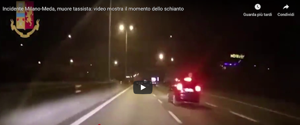 Tassista-eroe investito a Monza, preso il pirata: era ubriaco. Il video dello schianto