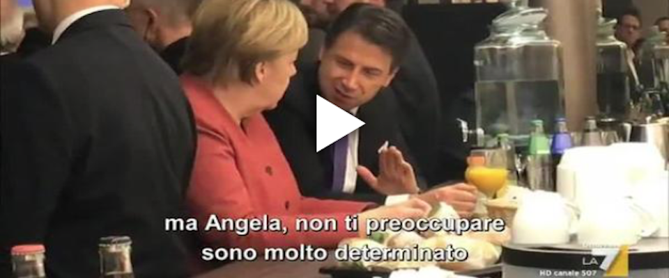 Panni sporchi a Piazzapulita (La7). «Salvini è contro tutti»: scivolone di Conte nel fuorionda con la Merkel (Video)