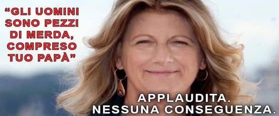 Angela Finocchiaro può insultare i maschi “pezzi di m…a”, Collovati invece va censurato