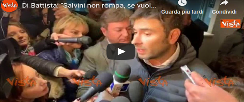 “Salvini non rompesse i coglioni”. Di Battista liquida la Tav, il “buco inutile” (video)