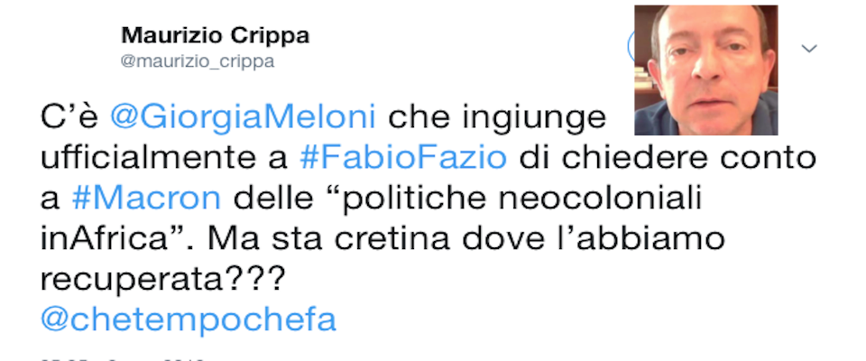 Crippa, vicedirettore “cafone” del “Foglio”, insulta Giorgia Meloni. Il web lo critica, lui si vanta…