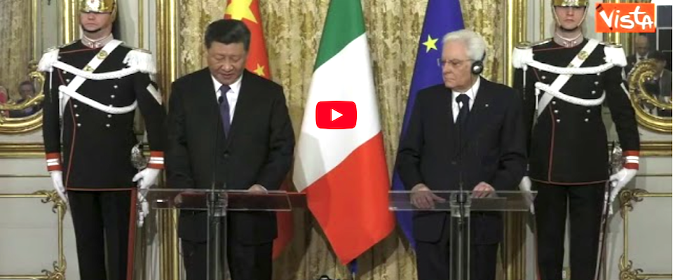 Italia-Cina, Xi Jinping al Colle. Mattarella: «La Nuova Via della Seta sia a doppio senso»