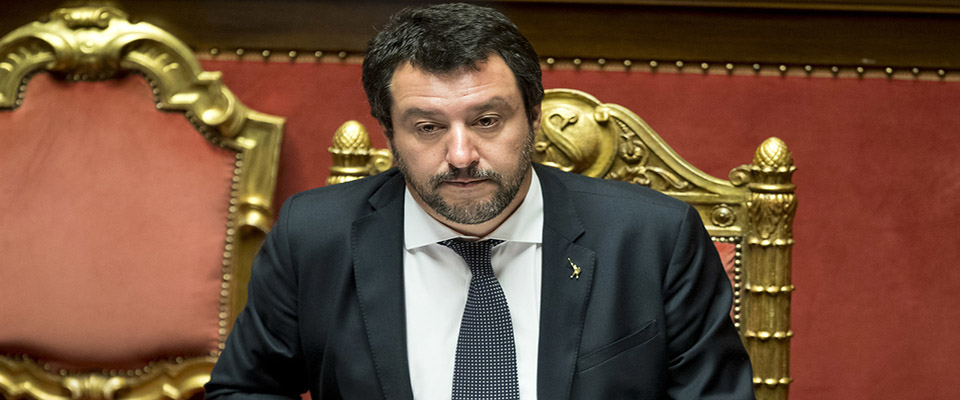 Foto Roberto Monaldo / LaPresse
13-06-2018 Roma
Politica
Senato – Informativa del ministro dell’Interno sulla vicenda della nave Aquarius
Nella foto Matteo Salvini

Photo Roberto Monaldo / LaPresse
13-06-2018 Rome (Italy)
Senate – Report of the Interior minister Matteo Salvini on the Aquarius ship
In the photo Matteo Salvini