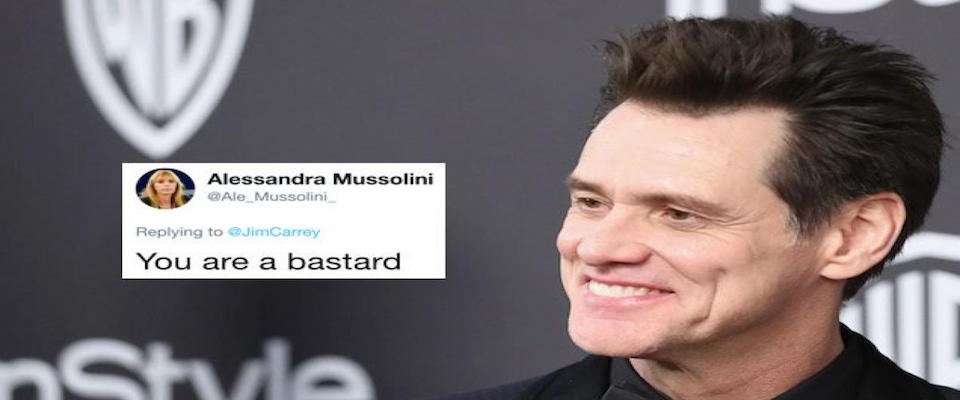 Jim Carrey infanga ancora Mussolini. E’ semplicemente incivile, sembra Vauro