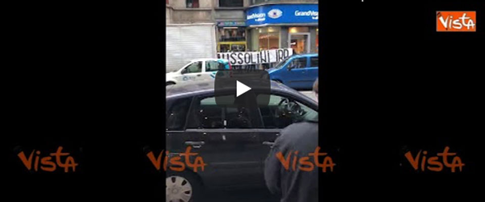 Ultras della Lazio a Piazzale Loreto: «Onore a Benito Mussolini» (video)