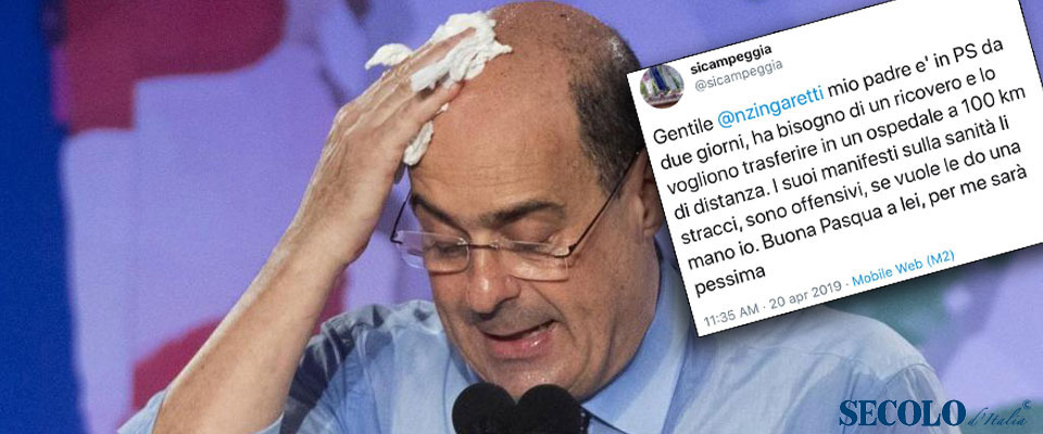 Zingaretti fa il social, ma ignora gli appelli via twitter per i malati negli ospedali