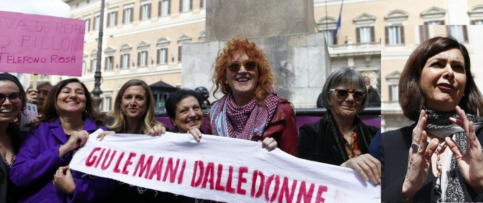 In piazza contro il ddl Pillon: accanto alla Boldrini spunta Fiorella Mannoia (video)