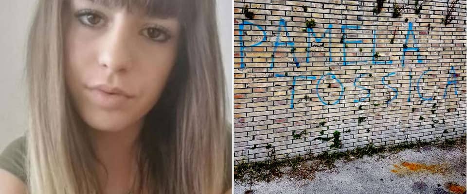 Macerata, scritta contro Pamela: “Tossica”. La famiglia: «Vergogna, va cancellata»