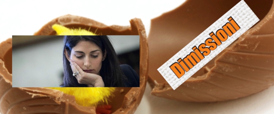 Uovo di Pasqua con dimissioni per il Natale di Roma di Virginia Raggi