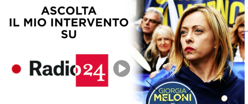 Meloni a Radio 24: “La Ue è diventata un comitato d’affari. Sogno l’Europa che sognava De Gaulle”