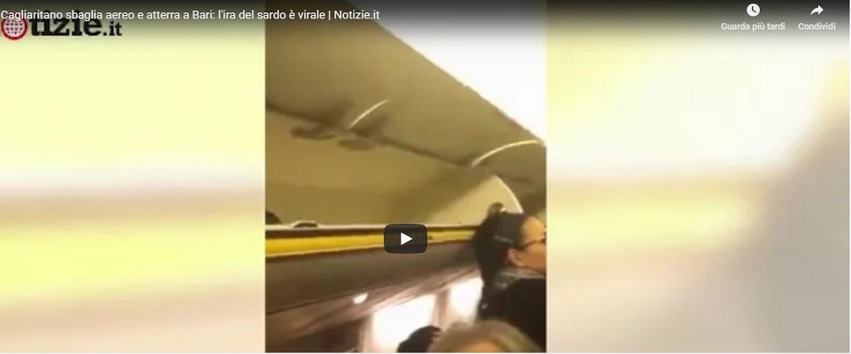 “Ma che c..o”: sbaglia volo e si ritrova a Bari. L’ira del passeggero è virale (video)