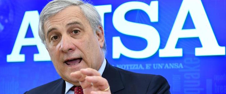 Il presidente del Parlamento europeo, Antonio Tajani, durante un forum all’Ansa, Roma, 11 gennaio 2019.  ANSA / ETTORE FERRARI