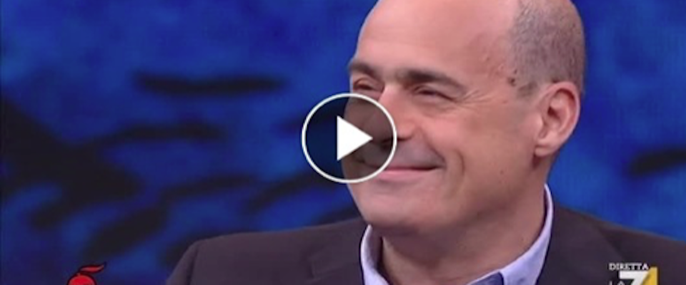 A Zingaretti scappa un “prima gli italiani!” e Floris lo sfotte: «Bello slogan…» (video)