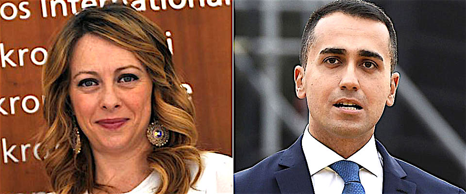 Di Maio scivola sul mandato zero. E Giorgia Meloni lo infilza