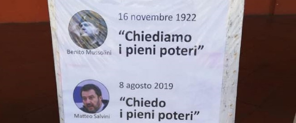 L’Anpi scomoda il fantasma del Duce per attaccare Salvini: come Mussolini, chiede “pieni poteri”