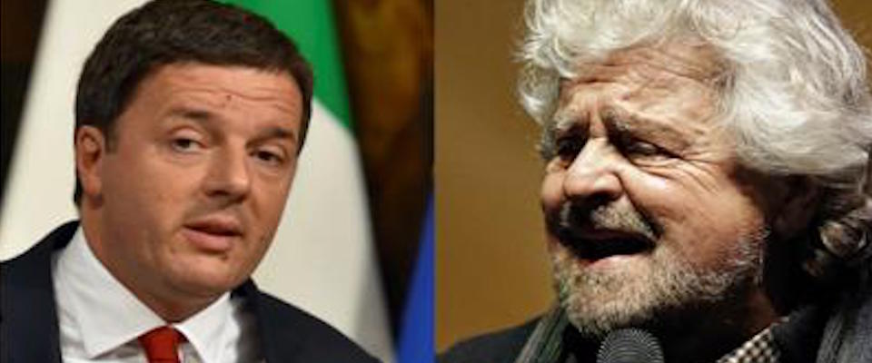 Siamo alla farsa, Grillo cambia idea: «Renzi avvoltoio». E lui: «Detto da te…»