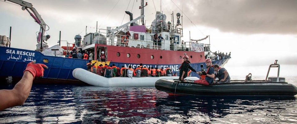 La nave Eleonore della Ong Lifeline