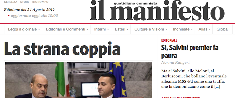 Il Manifesto ha nostalgia degli anni ’70: questa destra “orrenda” è il nemico, non l’avversario…