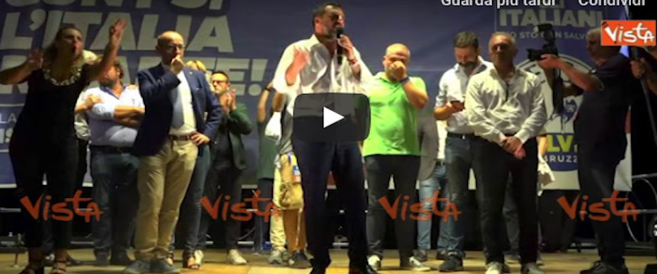 Salvini si candida a premier: «Voglio pieni poteri». E si commuove parlando dei figli (video)