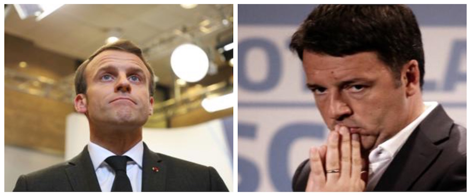 Renzi frantuma il Pd e Macron benedice e torna a Roma. Prove d’inciucio in corso