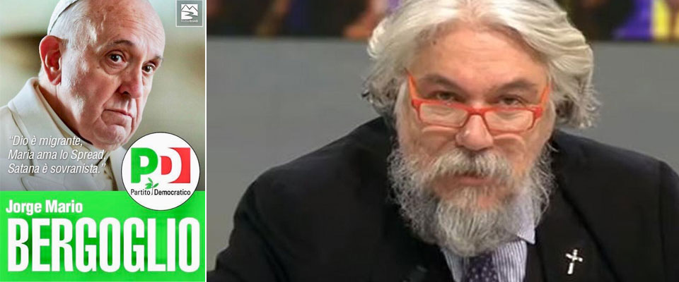 Tweet velenoso di Meluzzi sul Papa che diventa il “candidato Francesco” del Pd