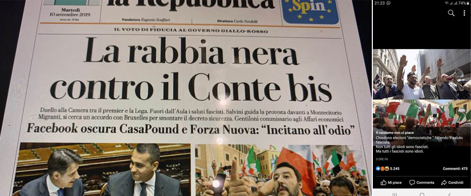 “La rabbia nera”, i saluti romani: tutte le bufale della stampa che non ci sta