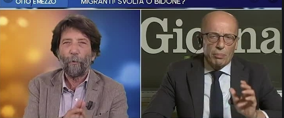 Sallusti sui migranti zittisce Cacciari e la Gruber: «È merito di Salvini se…» (video)