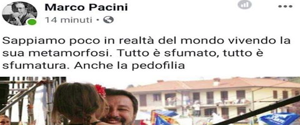 Maglie: “La bimba in braccio a Salvini era sua figlia”. Ma un giornalista dell’Espresso parla di pedofilia…