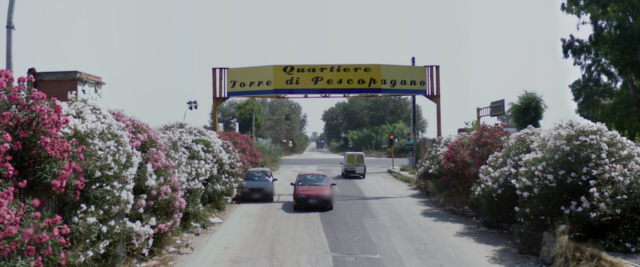 L'ingresso del Quartiere di Pescopagano, frazione di Mondragone