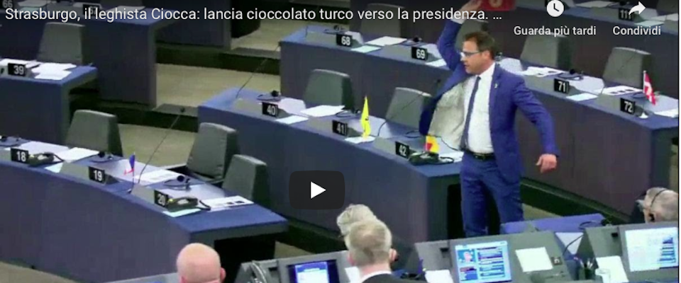 Show di Ciocca al parlamento europeo