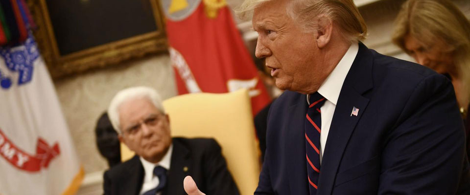 Trump accoglie Mattarella