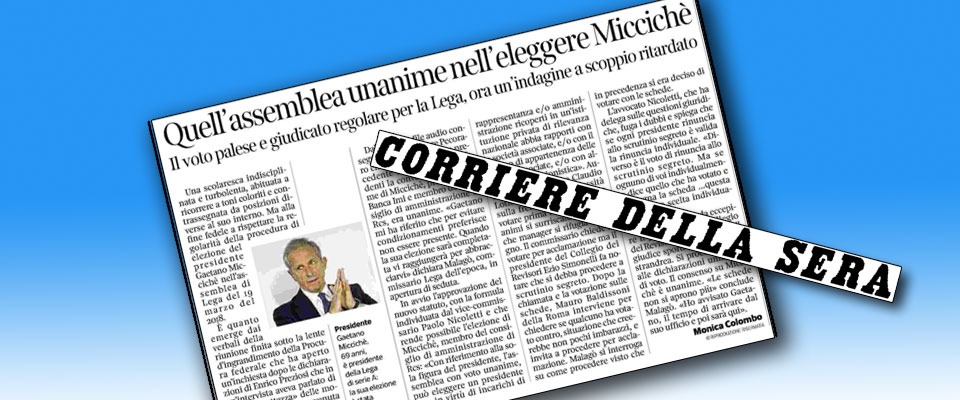 Il Corriere della Sera invoca una specie di prescrizione per Miccichè e i diritti sul calcio in tv