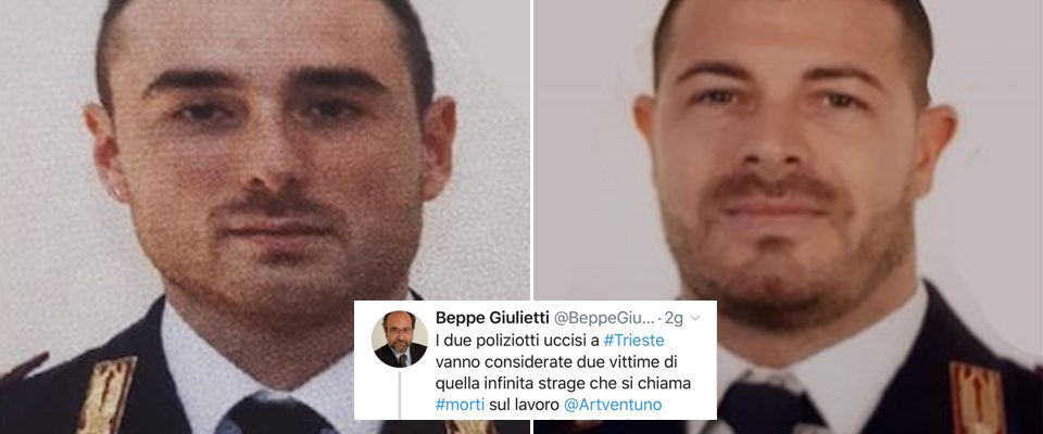 Quella sinistra che nega l’evidenza: Giulietti trasforma gli agenti di Trieste in “morti sul lavoro”