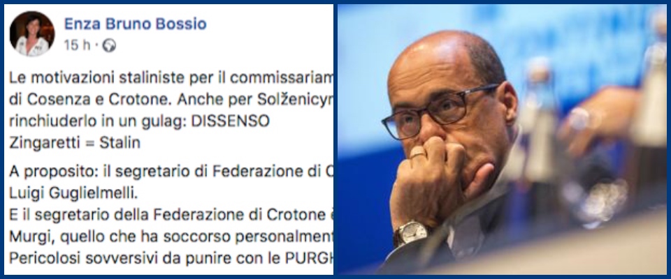 bufera sul post della Pd Bossio contro Zingaretti