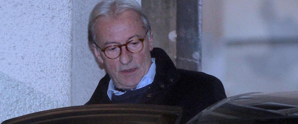 Vittorio Feltri, dopo la convalida dell’arresto ai domiciliari per il direttore de Il Giornale Alessandro Sallusti esce dal tribunale di Milano, 01 dicembre 2012.
ANSA/MATTEO BAZZI