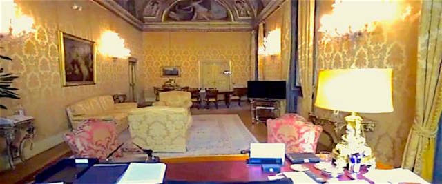 MUSSOLINI AVEVA LO STUDIO NELLA GALLERIA DETI A PALAZZO CHIGI