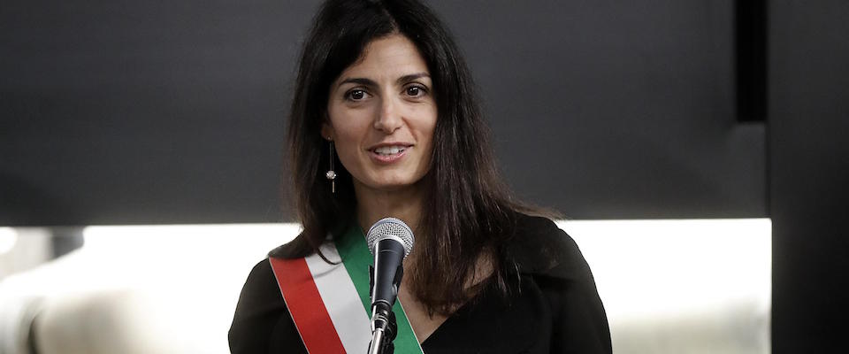 Il sindaco di Roma Virginia Raggi durante l’inaugurazione della stazione San Giovanni della Metro C, Roma, 12 maggio 2018. ANSA/RICCARDO ANTIMIANI