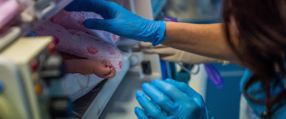 epa08090753 An employee of the Peter Cerny Foundation puts a premature baby into an incubator at the Gottsegen Gyorgy Hungarian Institute of Cardiology in Budapest, Hungary, 25 December 2019. The Peter Cerny Foundation has taken a pioneering role to obtain the financial, technical and personal support to provide preterm infants and sick term newborns with saving life (resuscitation), emergency transport, intensive care, and later with follow-up and rehabilitation. About 220 million HUF (665,000 EUR) has been raised for the 30-year-old foundation during the public media charity event called Being Good Is Good.  EPA/Zoltan Balogh HUNGARY OUT ATTENTION: This Image is part of a PHOTO SET