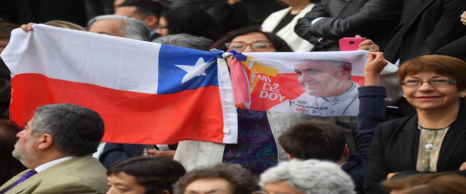 Pope Francis (not pictured) attends a meeting with autorities, the civil society and diplomatic corp in La Moneda, Santiago, Chile,15 January 2018. Pope Francis visits in Chile and Peru runs from 15 January to 22 January 2018. ANSA/LUCA ZENNARO