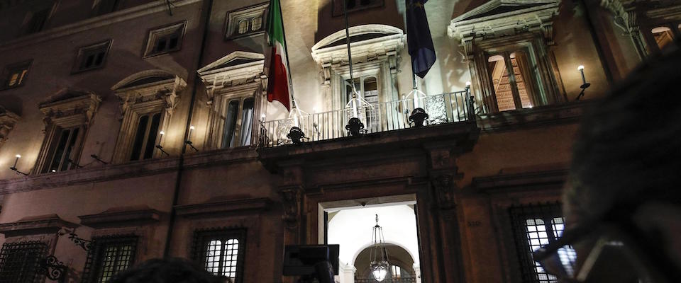 Una veduta di Palazzo Chigi a margine del Consiglio dei Ministri, Roma, 21 novembre 2019. 
ANSA/GIUSEPPE LAMI