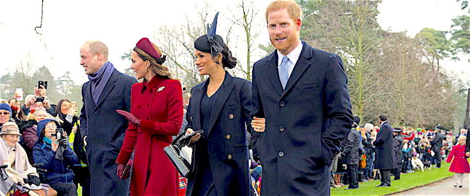 Harry e William con Kate e Meghan