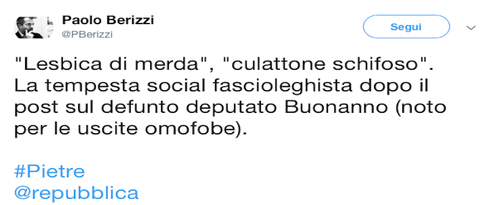 Su Repubblica passano anche le offese ai morti. Continua il dileggio di Gianluca Buonanno