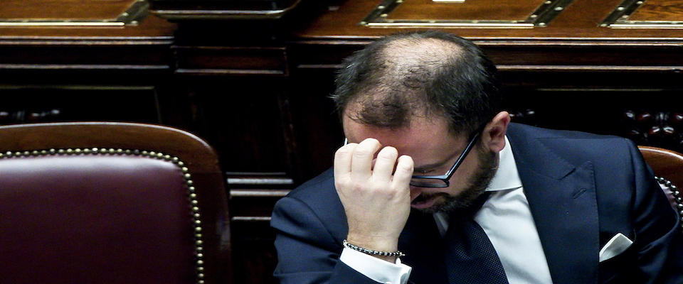 Il ministro della Giustizia Alfonso Bonafede in aula alla Camera durante le comunicazioni sull’amministrazione della giustizia, Roma, 28 gennaio 2020. ANSA/ANGELO CARCONI