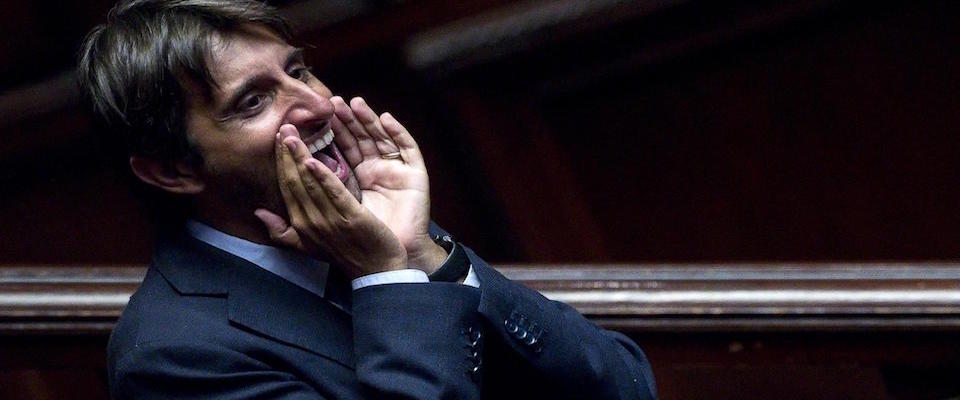 Italian deputy of Fdi, Giovanni Donzelli, protests during Italian premier Giuseppe Conte’s address to the Lower House ahead of a confidence vote, in Rome, Italy, 09 September 2019.
ANSA/ ANGELO CARCONI